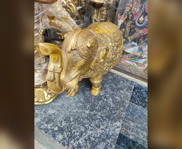 Brass Elephant Idol